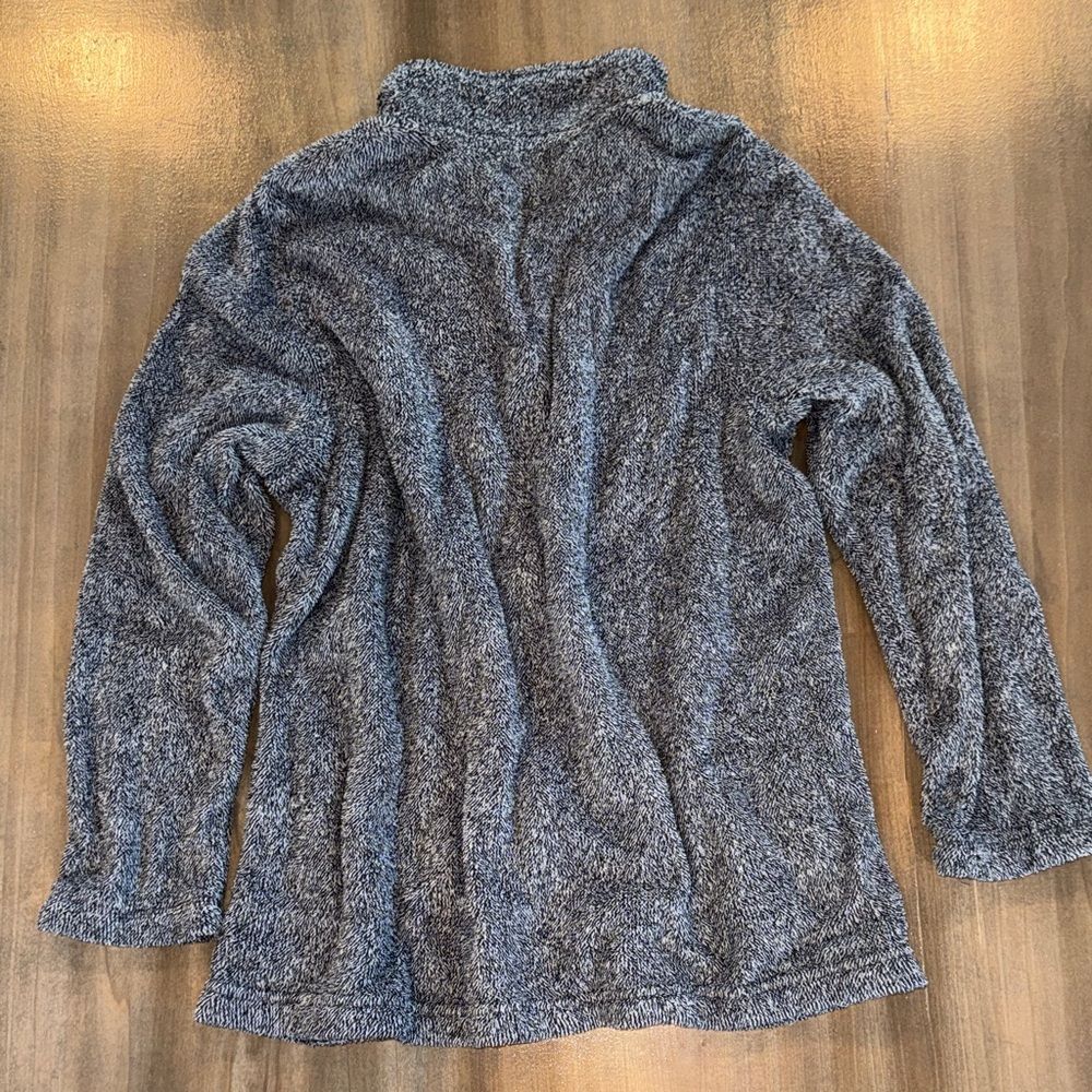 Stan Herman Cozy Heathered Zip Up Sweater Cardigan Lounge Layer - Picture 3 of 4